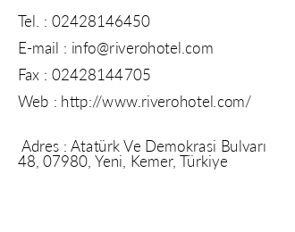 Residence Rivero Hotel iletiim bilgileri